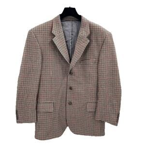Loro Piana 100% Cashmere Tan Houndstooth Blazer Sports Coat
